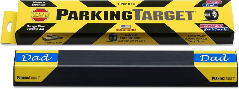 IPI ParkingTarget 16” 1 pcs U.S.A. Garage Heavy Duty Parking Aid Car Stop Indicator Protects Car & Walls Stopper Easy Install Peel and Stick Gadget -100 1 Pack, Part - 16"L x 1.25”H - Image 1